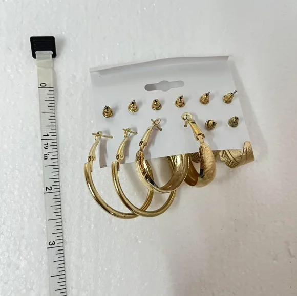 18 Sets Style Earrings Boho Gold Silver Blue Purple Dangling Round Dot - Picture 6 of 10